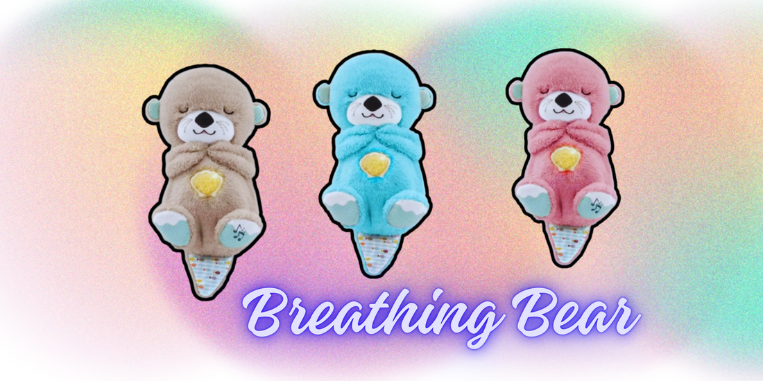 "Meet the Adorable Toy Breathing Bear: A Heartwarming Companion That Mimics a Real Sleeping Baby"