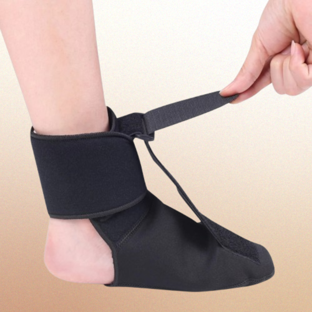 "Night Splint Sock for Plantar Fasciitis - Soft Sleep Support Brace for Pain Relief" Orthopedic Night Brace .