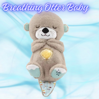 Adorable toy mimics a real sleeping baby .