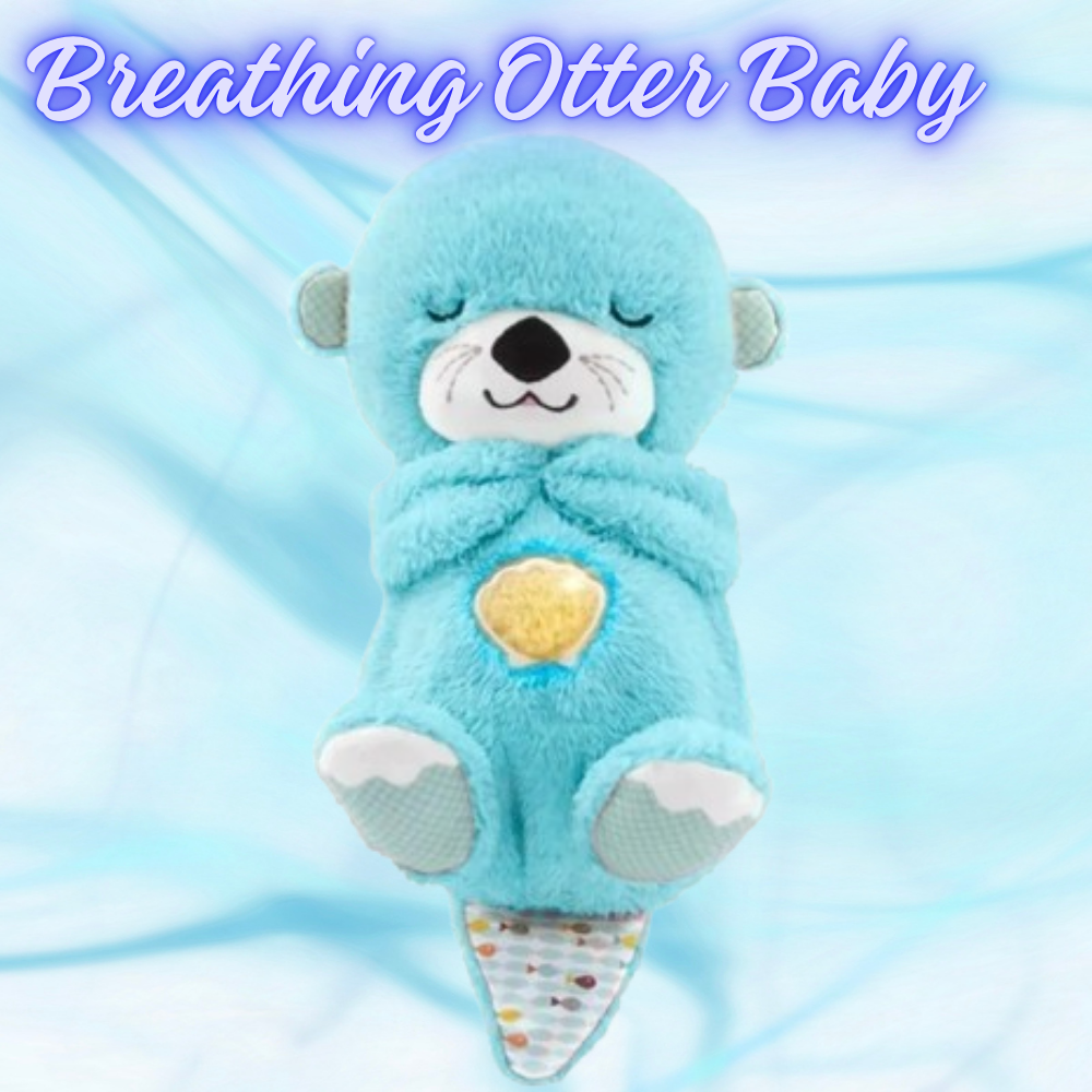 Adorable toy mimics a real sleeping baby .