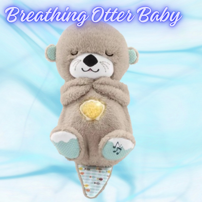 Adorable toy mimics a real sleeping baby .