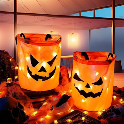 Halloween Party Pumpkin Candy Bags .