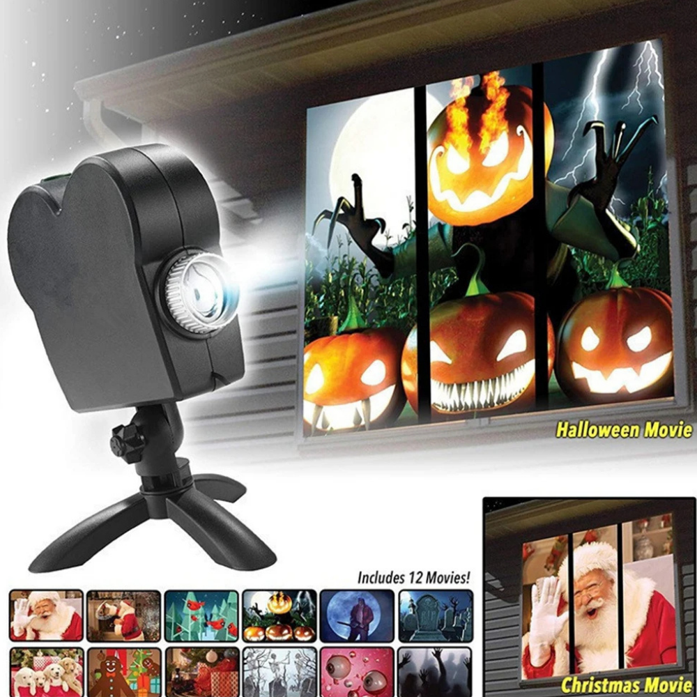 Happy Halloween Party Projector | Christmas LED Holographic.