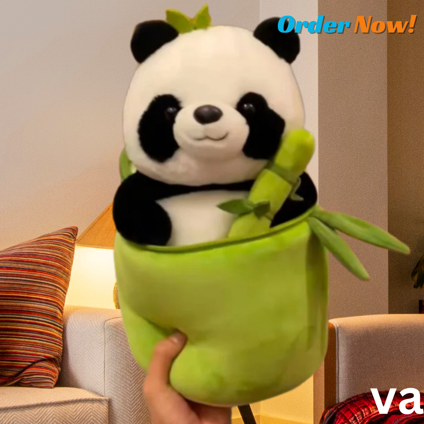 Panda with Bamboo Soft Plush Doll Pillow Stuffed.